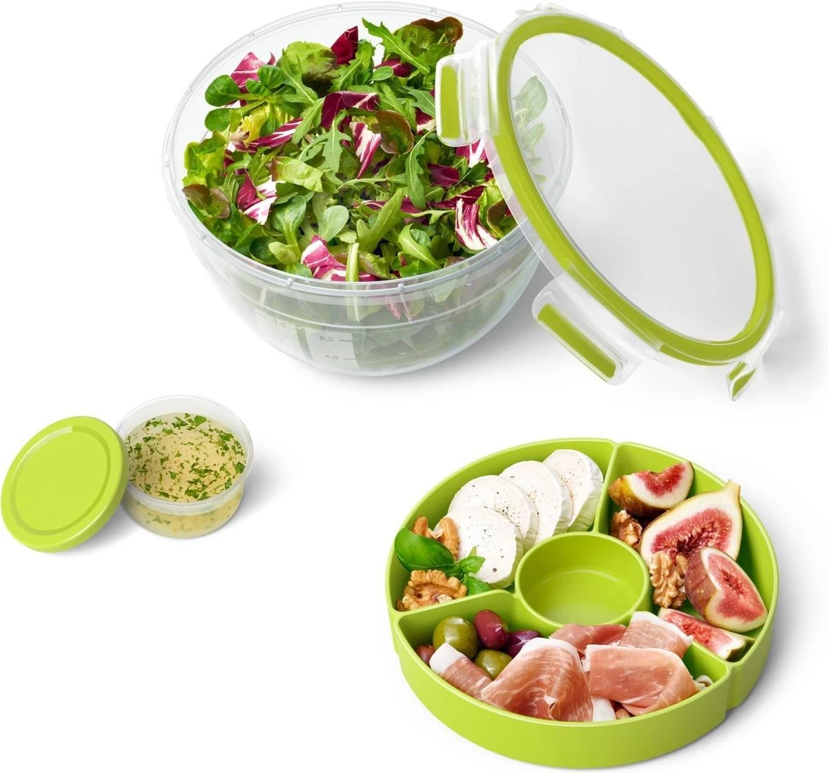 Tefal Masterseal To Go Saladebox XL - 2,6L - Met Inlays 9 Tefal Masterseal To Go Saladebox XL - 2,6L - Met Inlays - Afbeelding 7