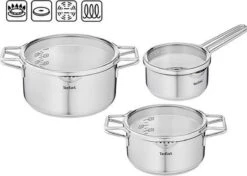 Tefal Nordica Pannenset 3 Delig - Steelpan Ø 16 Cm & Kookpan Ø 20 + Ø 24 Cm -Tefal 1200x853 1