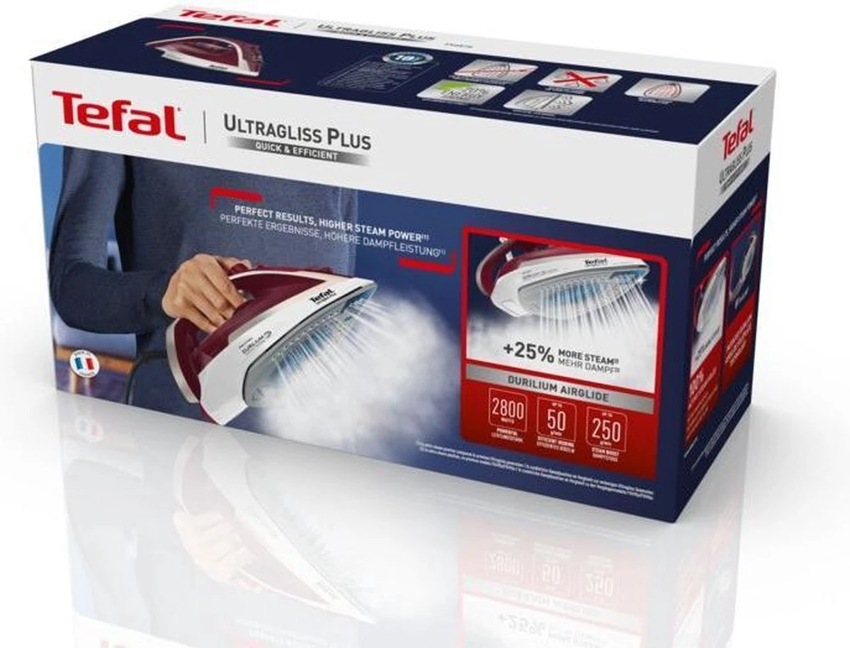 Tefal Ultragliss Plus FV6810 - Stoomstrijkijzer 10 Tefal Ultragliss Plus FV6810 - Stoomstrijkijzer - Afbeelding 8