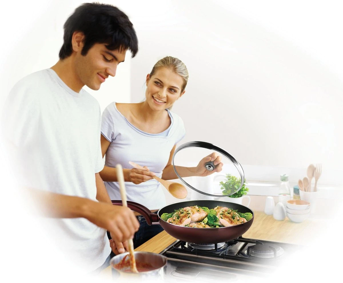 Tefal Glazen Deksel Met Stoomgaatje - Ø 30 Cm 5 Tefal Glazen Deksel Met Stoomgaatje - Ø 30 Cm - Afbeelding 3