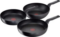 Tefal Hard Titanium Pro Koekenpannenset 24 + 28 Cm + Wokpan 28 Cm