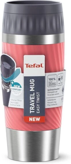 Tefal Travel Mug Easy Twist Thermobeker - Koraalrood - 0,36 Liter -Tefal 520x1200 1