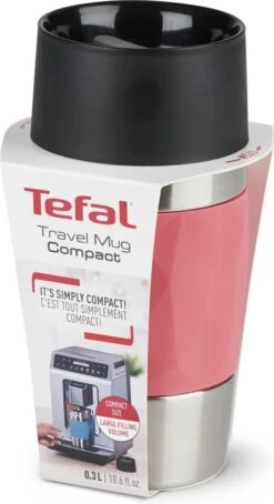Tefal Compact Travel Mug Compact Thermosfles - 0,3 L - Koraal -Tefal 653x1200