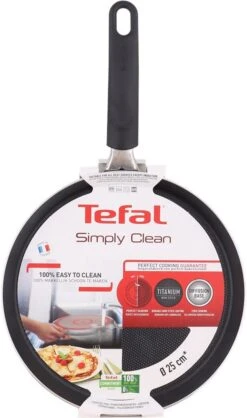 Tefal Simply Clean Pannenkoekenpan - Crêpe Pan Non-stick Coating - Pancake Pan - Titanium - Ø25 Cm - Zwart 11 Tefal Simply Clean Pannenkoekenpan - Crêpe Pan Non-stick Coating - Pancake Pan - Titanium - Ø25 Cm - Zwart -Tefal 709x1200