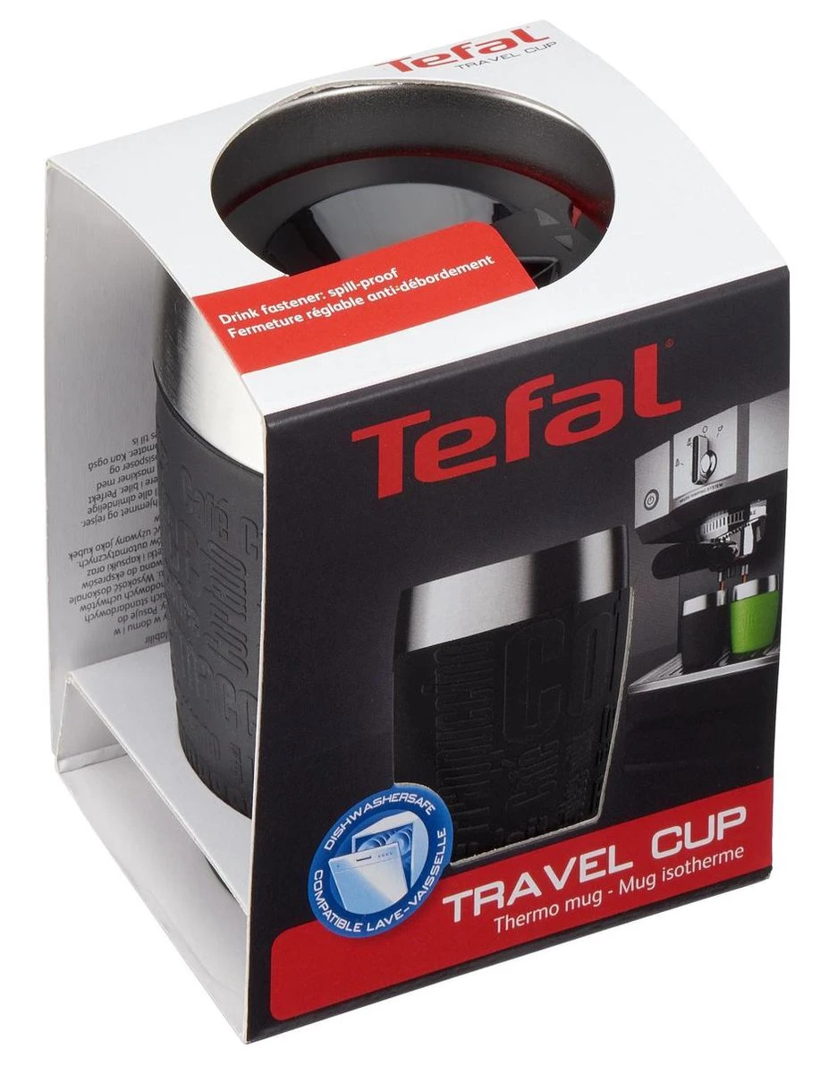 Tefal Travel Mug Thermobeker - 200 Ml - RVS/Zwart 10 Tefal Travel Mug Thermobeker - 200 Ml - RVS/Zwart - Afbeelding 8